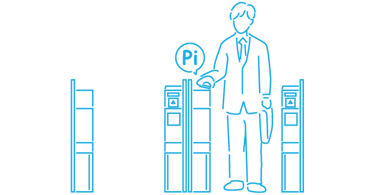 公共交通機関を頻繁に使う層を取り込めるイラスト