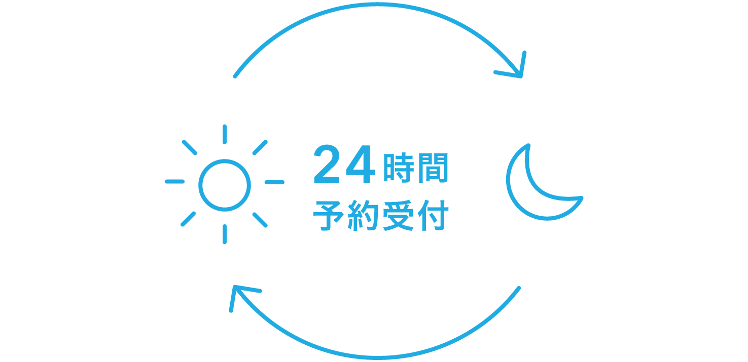 24時間受付により予約の取りこぼしを防ぎます