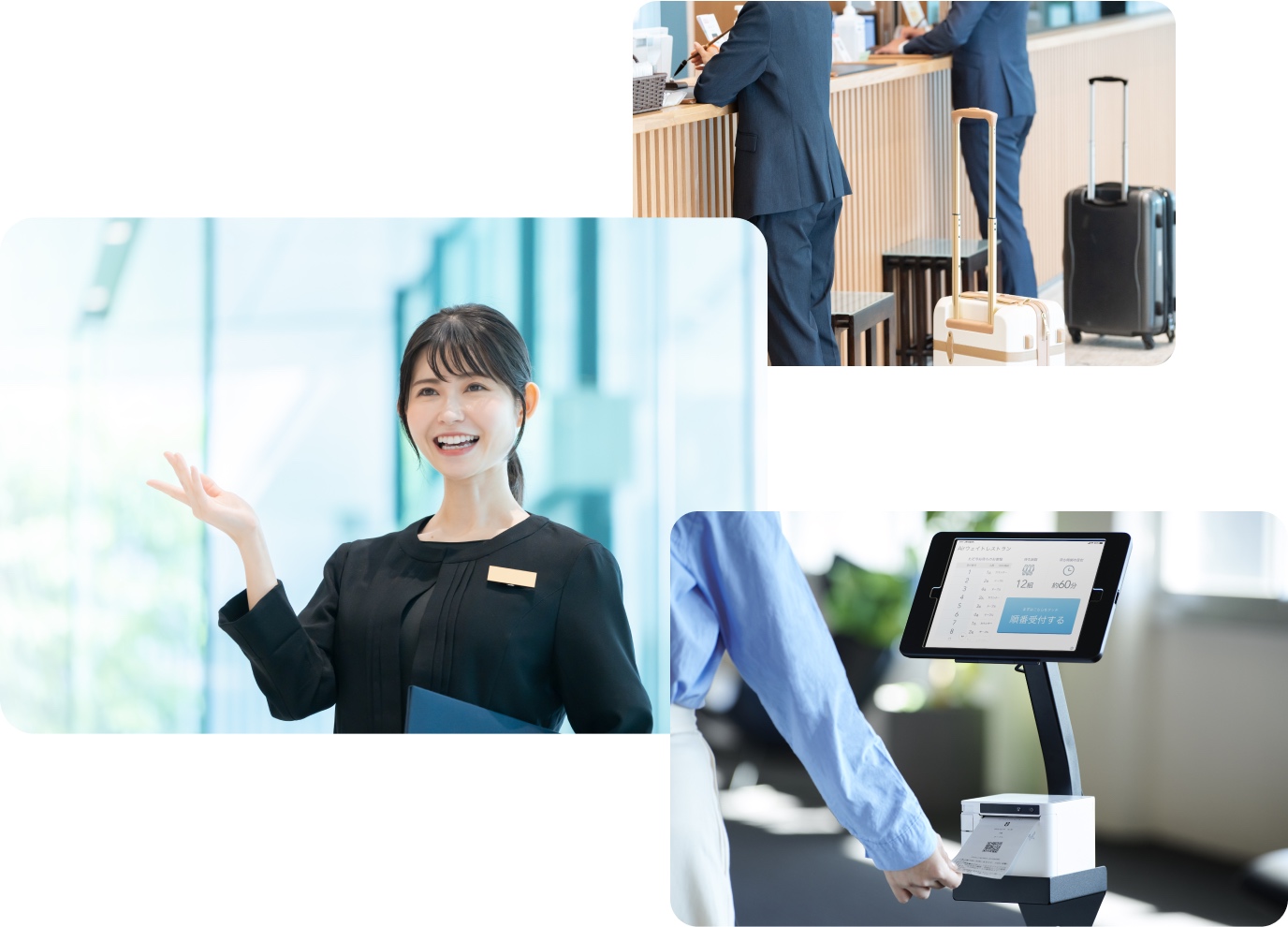 写真：ホテル・宿泊施設での受付